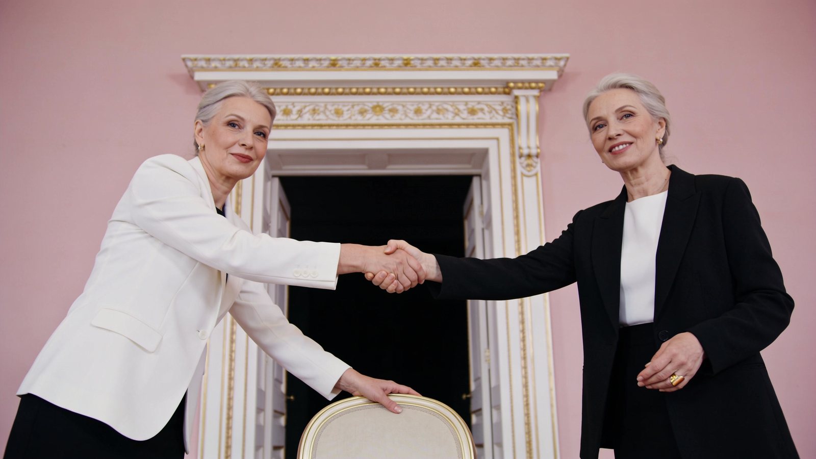 Two women reaching a comfortable agreement